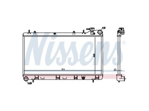 64185 (NISSENS) Радиатор основнойSubaru Impreza 92-01