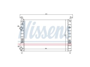 61683 (NISSENS) Радиатор основнойFiat Palio 96-20 Fiat Albea 96-11 Fiat Siena 97-16