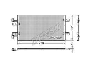 DCN20019 (DENSO) Радиатор кондиционера 2.0DCI 16V, 2.5DCI 16VRenault Trafic 00-14 Opel Vivaro 01-14