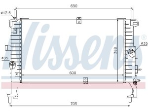 63092 (NISSENS) Радиатор основнойOpel Meriva A 03-10