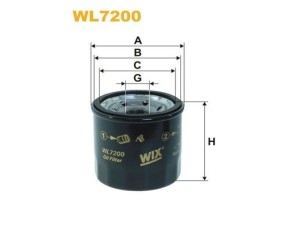 WL7200 (WIX FILTERS) Фильтр масляныйRenault Megane III 09-16 Hyundai Getz 02-10 Kia Rio 00-06