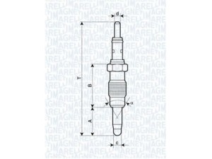 UX21A (MAGNETI MARELLI) Свічка розжарюванняFiat Palio 96-20 Fiat Punto 03-10 Fiat Doblo 00-09