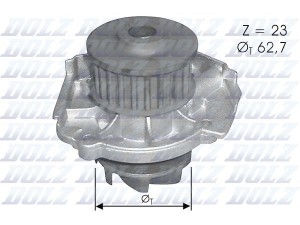 S319 (DOLZ) Помпа системи охолодження 1.4T-Jet 16V, 1.4Bifuel 16V, 1.4MPI 16V, 1.4MPI Turbo 16V, 1.4MultiAIR Turbo 16V, 1.2MPI 16V, 1.4MPI 12VFiat Doblo 09-23 Fiat Doblo 00-09 Fiat Fiorino 07-