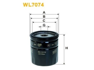 WL7074 (WIX FILTERS) Фильтр масляныйFord Focus II 04-11 Jeep Grand Cherokee 05-10 Alfa Romeo 156 97-07