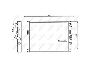 58243 (NRF) Радиатор основнойIveco Daily E2 96-99