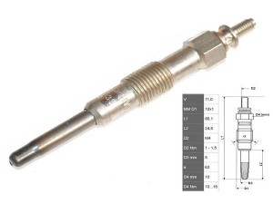 FT82727 (FAST) Свеча накалаPeugeot 106 91-03 Citroen Saxo 96-04 Citroen Xsara 97-00