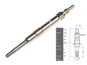 FT82733 (FAST) Свеча накалаFiat Doblo 00-09 Opel Astra H 04-14 Alfa Romeo 159 05-11