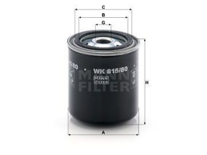 WK815/80 (MANN-FILTER) Фильтр топливныйToyota Land Cruiser 70 84-07 ISUZU D-MAX 02-12