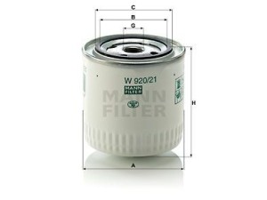 W920/21 (MANN-FILTER) Фильтр масляныйGAZ SOBOL 10-