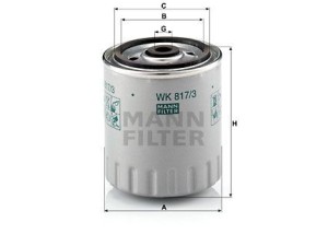 WK817/3X (MANN-FILTER) Фильтр топливныйMercedes-Benz Sprinter 901-905 95-06 Mercedes-Benz G-Class W463 90-18 SsangYong Rexton 01-06