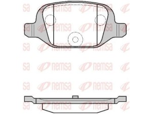 0727.00 (REMSA) Колодки тормозные дисковые задниеFiat Doblo 00-09 Citroen Nemo 08-17 Lancia Ypsilon 03-11