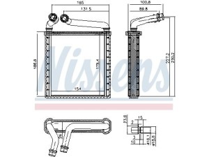 73979 (NISSENS) Радиатор печкиVW Golf VI 09-14 VW Passat B7 10-15 Skoda Superb 08-15