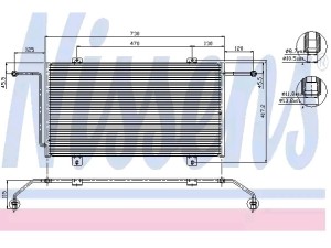94326* (NISSENS) Радиатор кондиционераRenault Master II 97-10 Opel Movano A 98-10