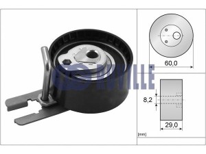 55953 (RUVILLE) Ролик ГРМ натяжнойFord Focus II 04-11 Fiat Scudo 07-16 Peugeot Bipper 08-17