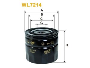 WL7214 (WIX FILTERS) Фильтр масляныйFord Mondeo III 00-07 Mazda MP-V 99-06 Land Rover Discovery III 04-09