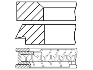 08-207600-00 (GOETZE) Кольца поршневыеFiat Tempra 90-97 Fiat Croma 86-96 Lancia Dedra 89-99