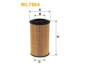 WL7504 (WIX FILTERS) Фільтр маслянийVW Golf VI 09-14 Audi A4 04-08 Skoda Octavia A5 04-13