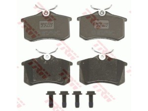 GDB823 (TRW) Колодки гальмівні дискові задніVW Passat B5 96-05 SEAT Toledo I 91-99 Peugeot 405 93-96