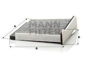 CUK2231 (MANN-FILTER) Фільтр салону вугільнийMitsubishi L200 06-15 Mitsubishi Outlander 02-07 Mitsubishi Lancer IX 03-11