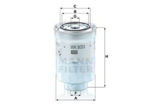 WK8053Z (MANN-FILTER) Фильтр топливныйMitsubishi Pajero Sport 08-16 Mitsubishi Pajero IV 07-21 Mitsubishi L200 06-15