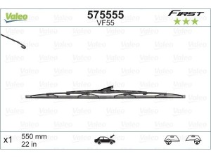 575555 (VALEO) Щітка склоочисника 550 ммRenault Kangoo 08-17 Hyundai Coupe 02-09 Ford Transit 06-14