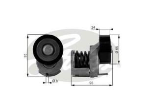 T38439 (GATES) Натяжитель ремня поликлиновогоVW Passat B7 10-15 Audi A3 03-12 Skoda Octavia A5 04-13