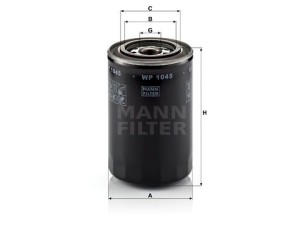 WP1045 (MANN-FILTER) Фильтр масляныйMitsubishi Pajero III 00-07 Mitsubishi Pajero II 91-99 Mitsubishi Pajero IV 07-21