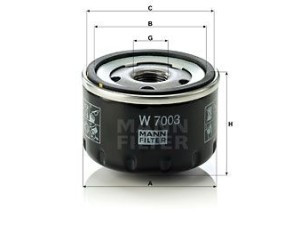 W7003 (MANN-FILTER) Фильтр масляныйFiat Doblo 00-09 Alfa Romeo 156 97-07 Lancia Thesis 02-09