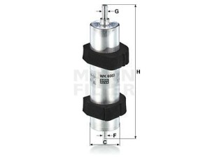 WK6003 (MANN-FILTER) Фильтр топливныйAudi Q5 08-16 Audi A4 07-15 Audi A6 11-18