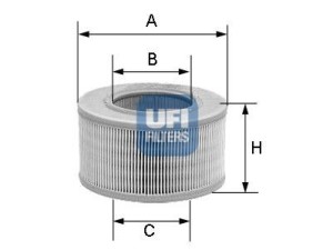 30.118.01 (UFI) Фильтр воздушныйFiat Punto 03-10 Fiat Doblo 00-09