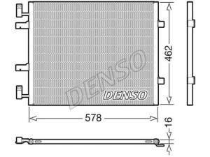 DCN20041 (DENSO) Радиатор кондиционера 1.9DCI 8V, 2.0DCI 16VRenault Trafic 00-14 Nissan Primastar 02-14 Opel Vivaro 01-14