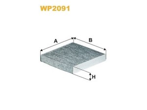 WP2091 (WIX FILTERS) Фильтр салона угольныйFiat Panda 11- Fiat 500 07-20 Lancia Ypsilon 03-11