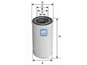 23.305.00 (UFI) Фильтр масляныйIveco EuroTech 92-02 Iveco EuroStar 93-02 Iveco EuroCargo I-III 91-15