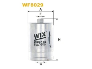 WF8029 (WIX FILTERS) Фильтр топливныйAudi A6 94-97 VW Passat B5 96-05 Fiat Croma 86-96