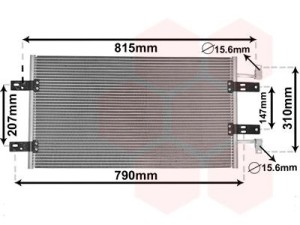 43005451 (VAN WEZEL) Радиатор кондиционераRenault Trafic 00-14 Nissan Primastar 02-14 Opel Vivaro 01-14