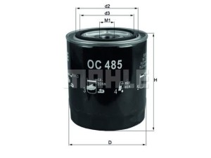 OC485 (MAHLE) Фильтр масляныйVW Passat B5 96-05 Audi A4 04-08 Skoda Superb 01-08