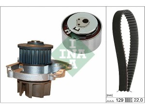 530 0462 30 (INA) Комплект ГРМ ремень ролик помпаFord Ka 08-16 Fiat Doblo 00-09 Alfa Romeo MiTo 08-18