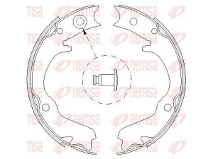 4734.00 (REMSA) Колодки стояночного тормозаSubaru Outback 03-09 Subaru Legacy 03-09 Subaru Impreza 00-07