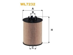 WL7232 (WIX FILTERS) Фильтр масляный вставкаOpel Corsa D 06-15 Opel Astra G 98-05 Opel Astra H 04-14