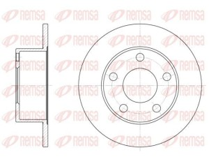 6123.00 (REMSA) Диск тормозной заднийVW Passat B5 96-05 Audi A6 94-97 Skoda Superb 01-08