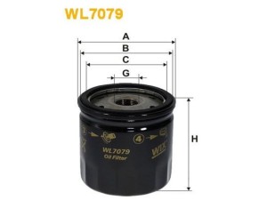 WL7079 (WIX FILTERS) Фільтр маслянийJeep Cherokee 01-07 Dodge Neon 94-05 Chrysler Grand Voyager 08-15