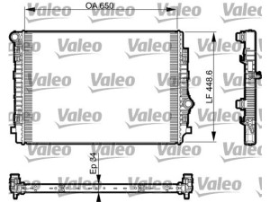 735549 (VALEO) Радиатор основнойVW Tiguan 16- Audi A3 12-22 Skoda Octavia A7 13-19