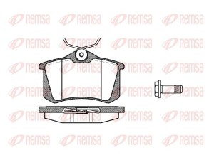 0263.05 (REMSA) Колодки гальмівні дискові задніVW Golf VI 09-14 Skoda Octavia A7 13-19 Toyota Corolla 91-97