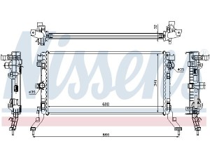 637603 (NISSENS) Радиатор основнойRenault Latitude 10-15 Renault Laguna III 07-15