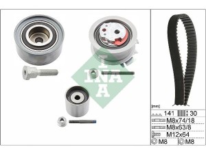 530046310 (INA) Комплект ГРМ ремень 3 роликаVW Passat B6 05-10 Audi A3 03-12 Skoda Octavia A5 04-13