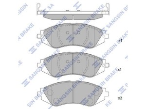 SP1159 (Hi-Q) Колодки тормозные дисковые передние комплектChevrolet Aveo 06-16 Chevrolet Lacetti 04-13 Daewoo Lanos 97-20