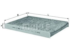 LAK63 (MAHLE) Фильтр салона угольныйVW Passat B5 96-05 Audi A3 96-03 Skoda Octavia Tour 96-10