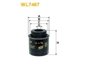 WL7467 (WIX FILTERS) Фільтр маслянийVW Golf VI 09-14 Audi A3 03-12 Skoda Octavia A5 04-13