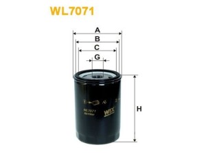 WL7071 (WIX FILTERS) Фильтр масляныйVW Golf VI 09-14 Audi A4 04-08 Skoda Octavia A5 04-13