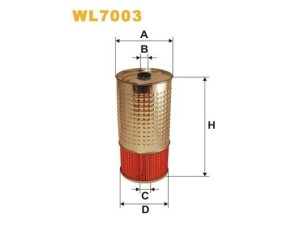 WL7003 (WIX FILTERS) Фильтр масляныйMercedes-Benz MB100 88-92